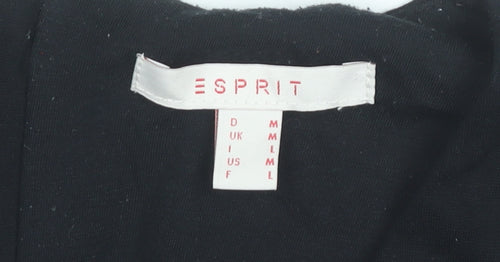 Esprit Women's Black Bodycon Dress M Long Sleeve Knee Length
