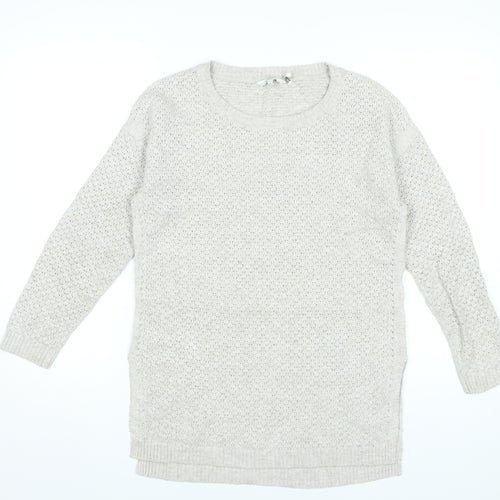 FatFace Women’s Beige Tunic Jumper Size 12 Long Sleeve Knit