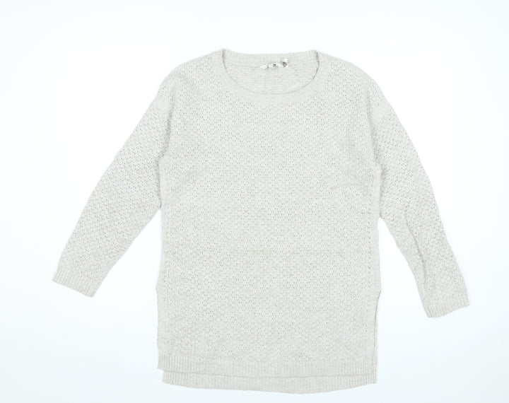 FatFace Women’s Beige Tunic Jumper Size 12 Long Sleeve Knit
