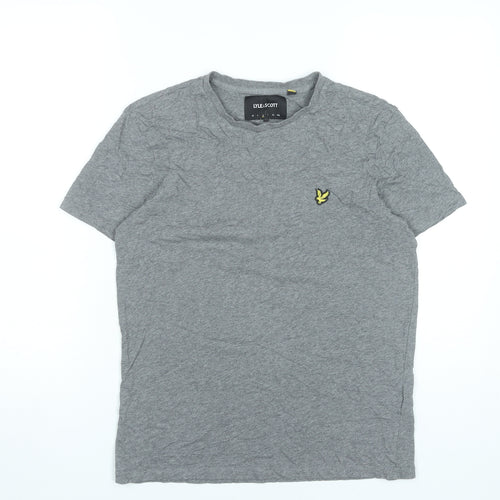 Lyle & Scott Mens Grey Cotton Crew Neck T-Shirt Size M