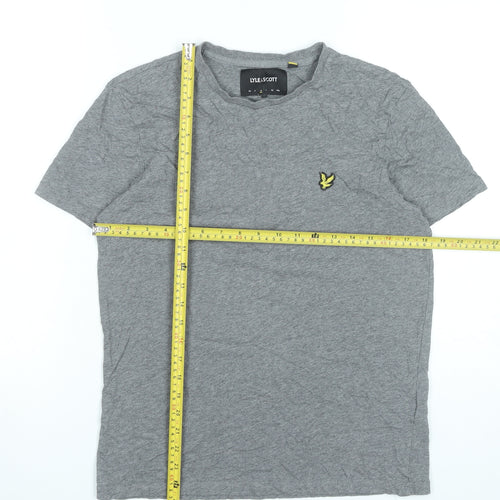 Lyle & Scott Mens Grey Cotton Crew Neck T-Shirt Size M