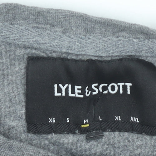 Lyle & Scott Mens Grey Cotton Crew Neck T-Shirt Size M