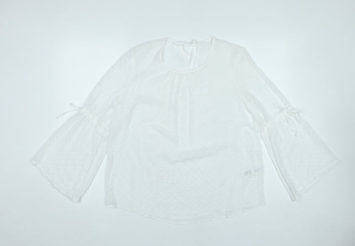 Marks and Spencer Women’s White Size 12 Chiffon Tunic Blouse