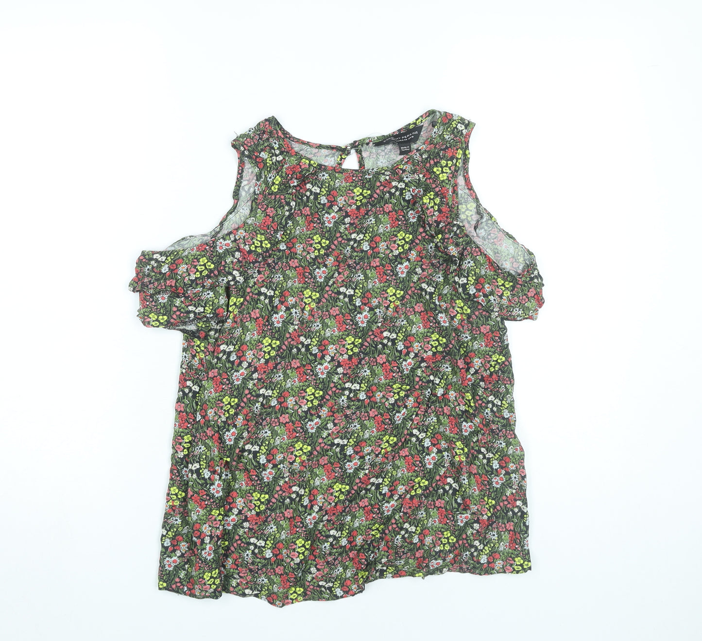 Dorothy Perkins Women’s Multicoloured Floral Cold Shoulder Blouse UK 10