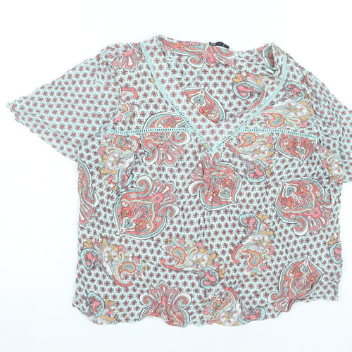 Marks and Spencer Women’s Multicoloured Paisley Viscose Blouse UK 14