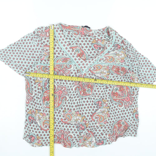 Marks and Spencer Women’s Multicoloured Paisley Viscose Blouse UK 14