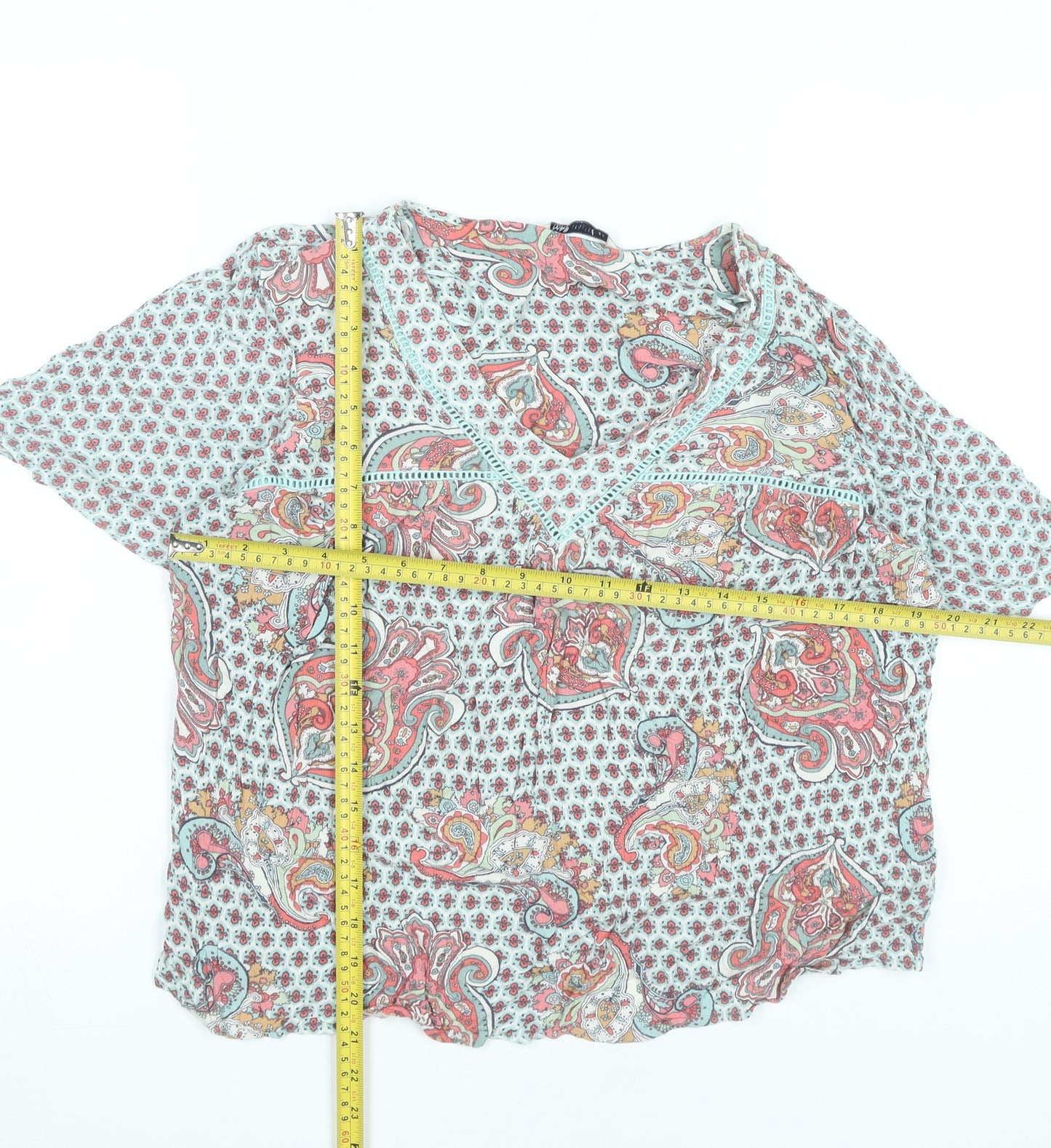 Marks and Spencer Women’s Multicoloured Paisley Viscose Blouse UK 14