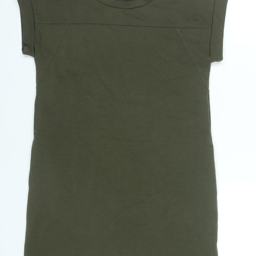 New Look Women’s Green Size 10 T-Shirt Dress Short Sleeve Casual