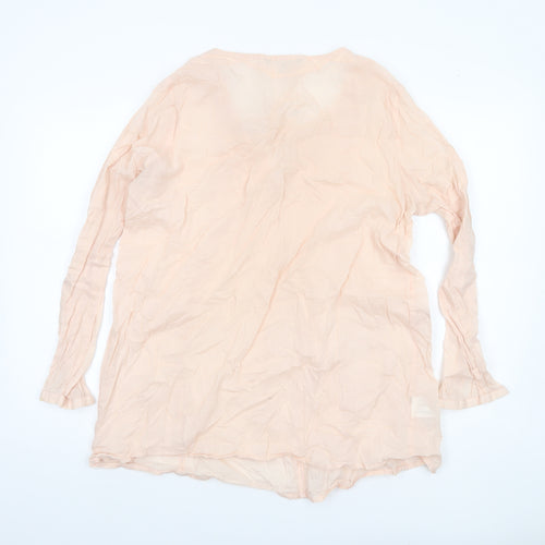Laura Ashley Women’s Beige Cotton Tunic Blouse Size 14