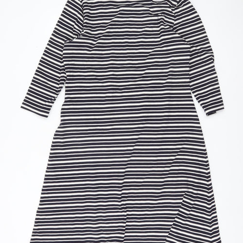 Marks and Spencer Womens Black White Striped Shift Dress Size 14