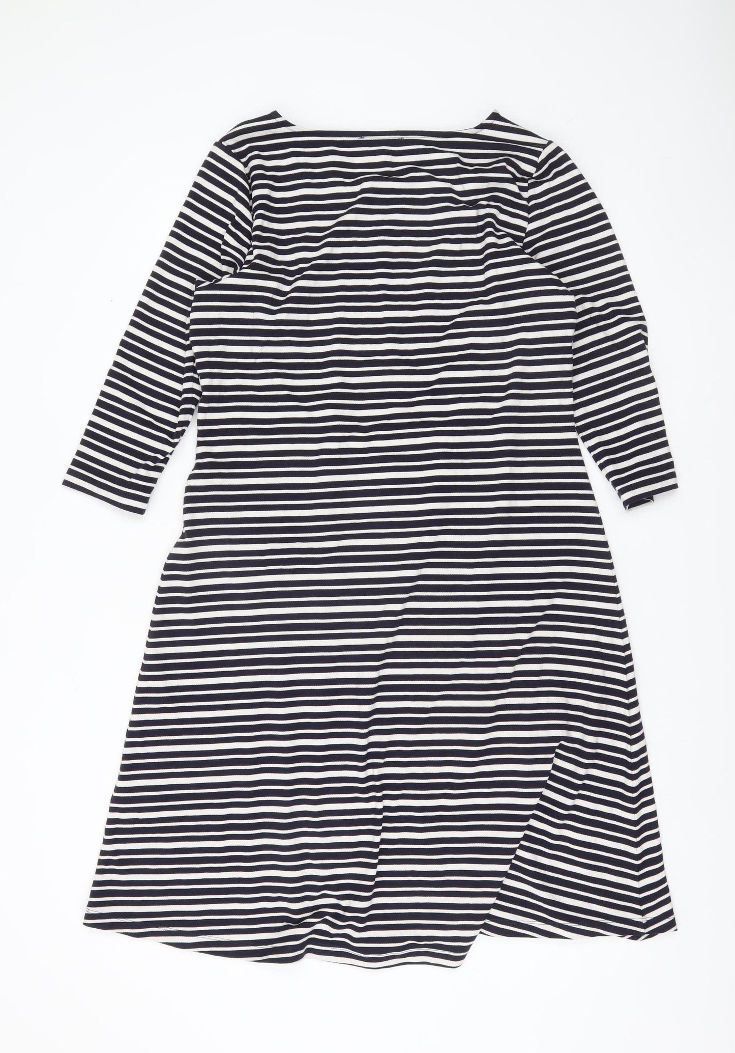 Marks and Spencer Womens Black White Striped Shift Dress Size 14