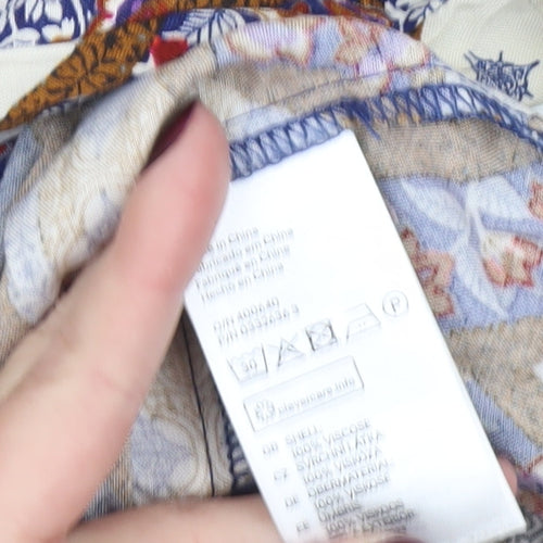 H&M Divided Women’s Multicoloured Size 10 Boho Geometric Shift Dress
