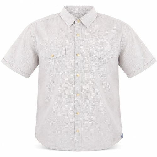 St George By Duffer Men's White M Short Sleeve Cotton Button-Up Shirt