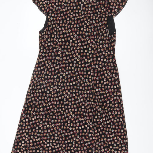 Phase Eight Women’s Black Floral A-Line Dress Size 16