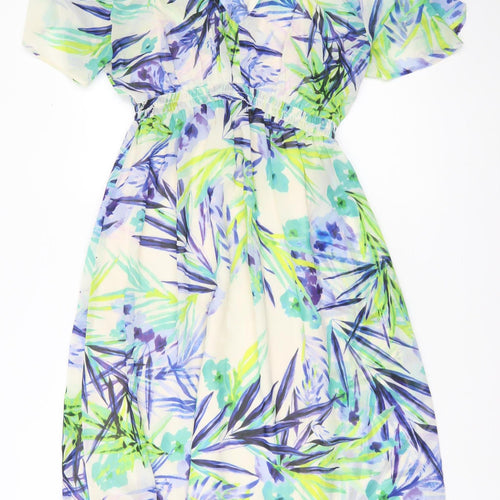 Butterfly by Matthew Williamson Women’s Multicoloured Floral Chiffon A-Line Dress Size 10