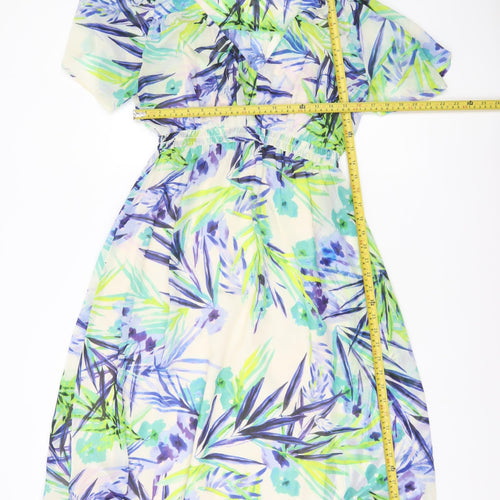 Butterfly by Matthew Williamson Women’s Multicoloured Floral Chiffon A-Line Dress Size 10