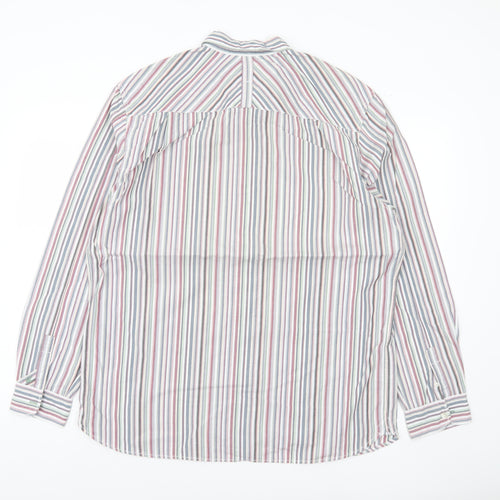 Rocha John Rocha Men's Multicoloured Striped Cotton Shirt L