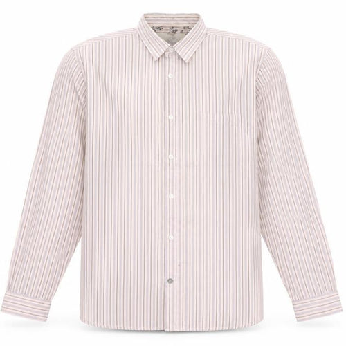 John Rocha Men’s Beige Striped Cotton Long Sleeve Button-Up Shirt L