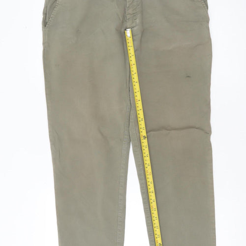 Edmond Studios Womens Beige Chino Trousers Size 16 Regular Fit