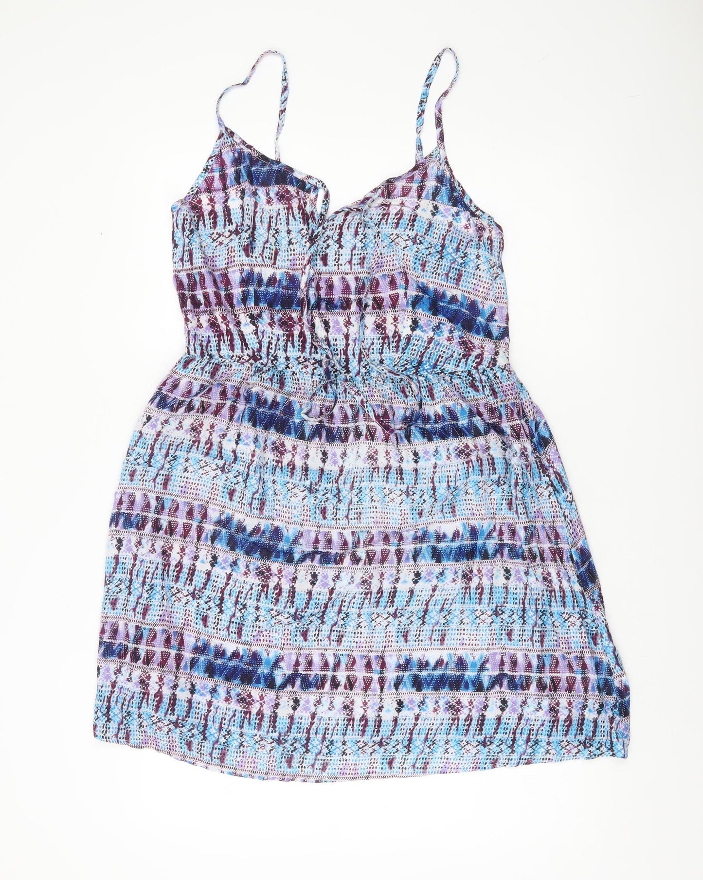 Kasa Women’s Multicoloured Size 12 Viscose Slip Dress Summer Boho