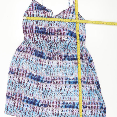 Kasa Women’s Multicoloured Size 12 Viscose Slip Dress Summer Boho