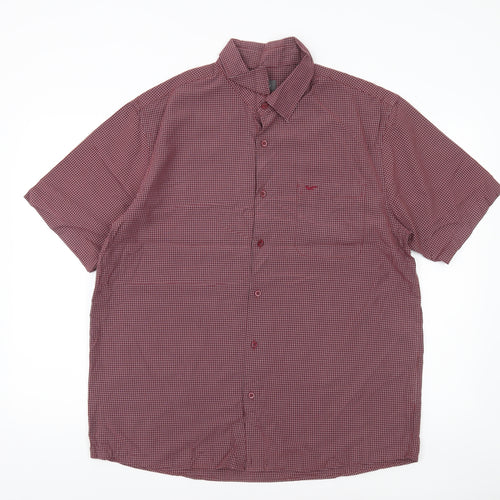 Wolsey Men’s Red XL Check Short Sleeve Button-Up Shirt