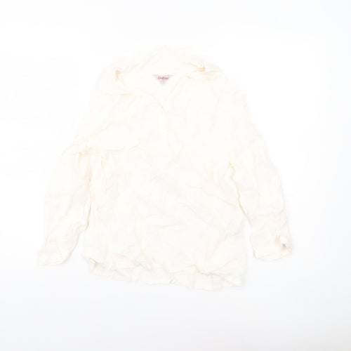 Cath Kidston Women’s Ivory Viscose Tunic Blouse Size 10 Long Sleeve