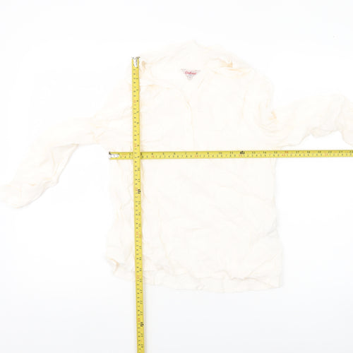 Cath Kidston Women’s Ivory Viscose Tunic Blouse Size 10 Long Sleeve