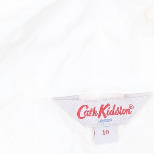 Cath Kidston Women’s Ivory Viscose Tunic Blouse Size 10 Long Sleeve