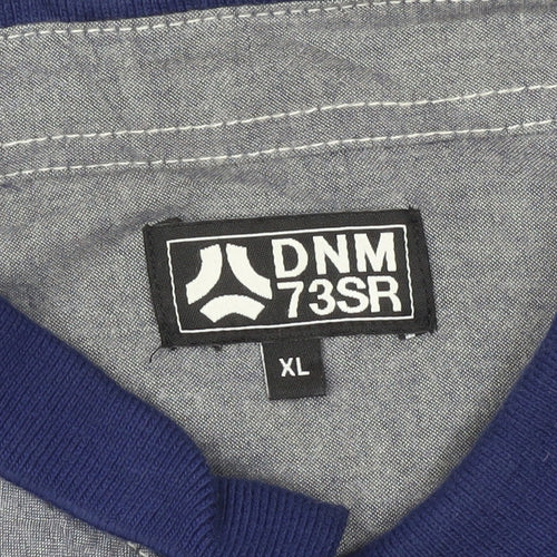 DNM 73SR Men’s Blue Chambray Cotton Short Sleeve Shirt XL