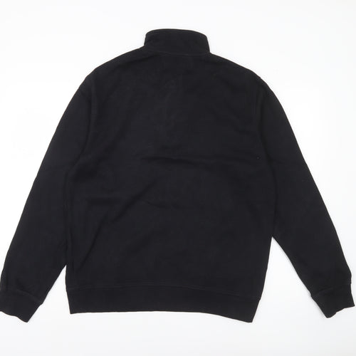 Van Heusen Men’s Black M 1/4 Zip High Neck Sweatshirt