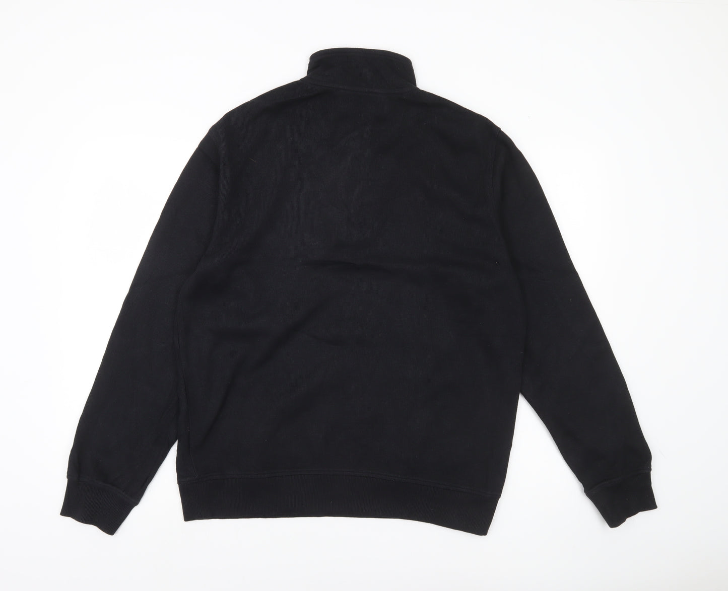 Van Heusen Men’s Black M 1/4 Zip High Neck Sweatshirt