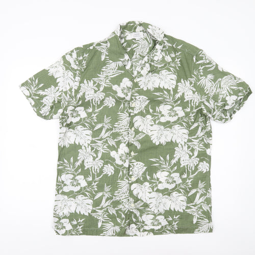 Next Men’s Green Floral Slim Fit Hawaiian Shirt L 42-44"