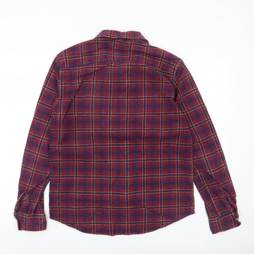 Edwin Men’s Red Flannel Plaid Shirt Size M Long Sleeve Casual