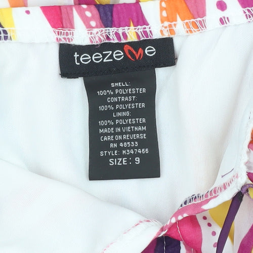 Teeze Me Women’s Multicoloured Size 8 Hi-Low Slip Dress