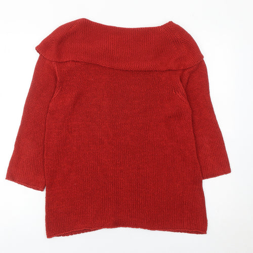 Marks and Spencer Women’s Red Cotton Knit Cardigan L