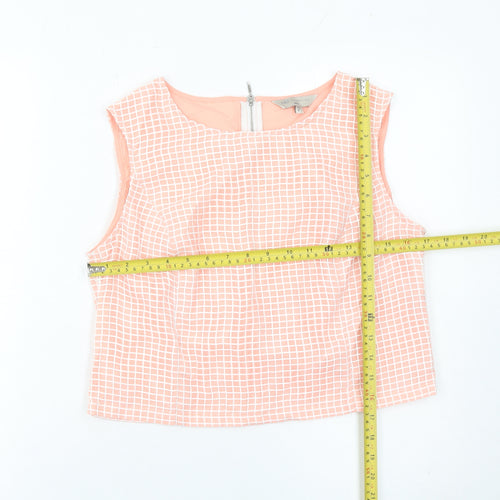 Marks and Spencer Womens Pink Petite Blouse UK 10 Sleeveless
