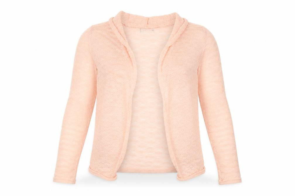 Oasis Womens Pink M Open Knit Lightweight Cardigan Long Sleeve