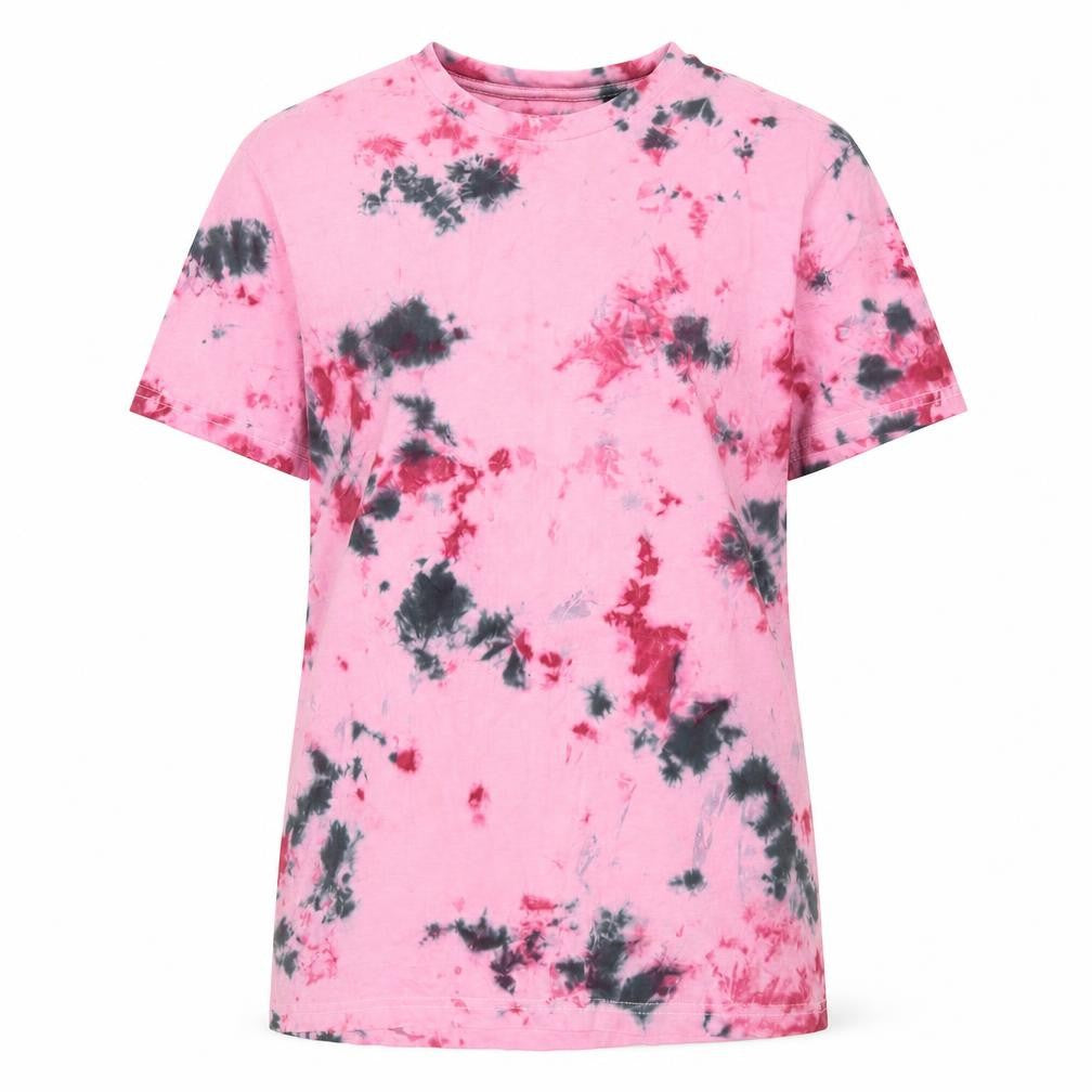 H&M Women’s Pink Tie Dye Cotton T-Shirt Small Casual Top