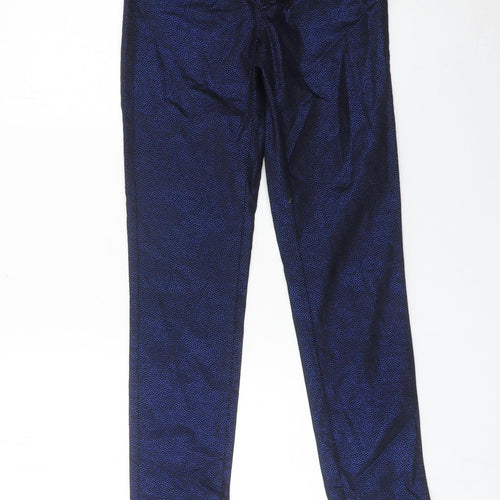 Cache Cache Women’s Blue Geometric Skinny Trousers Size 8