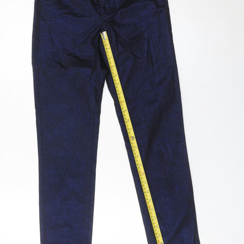 Cache Cache Women’s Blue Geometric Skinny Trousers Size 8