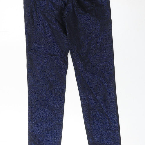 Cache Cache Women’s Blue Geometric Skinny Trousers Size 8