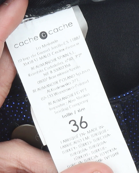 Cache Cache Women’s Blue Geometric Skinny Trousers Size 8