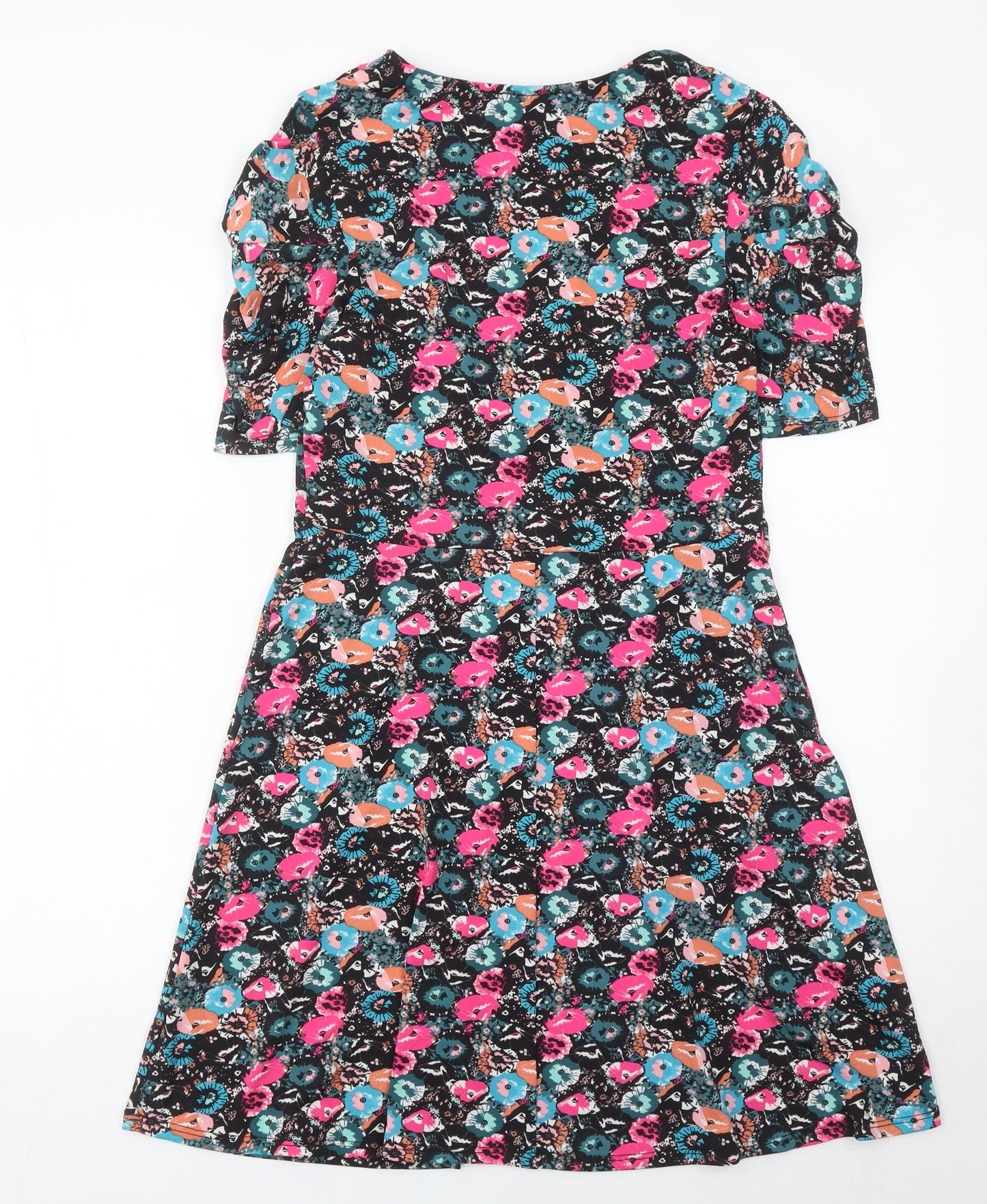 Next Women’s Multicoloured Floral A-Line Knee Length Dress Size 10
