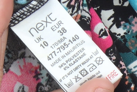 Next Women’s Multicoloured Floral A-Line Knee Length Dress Size 10