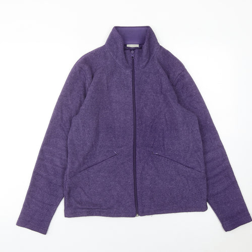 Joie de Vivre Women's Purple Fleece Jacket Size S Zip Casual