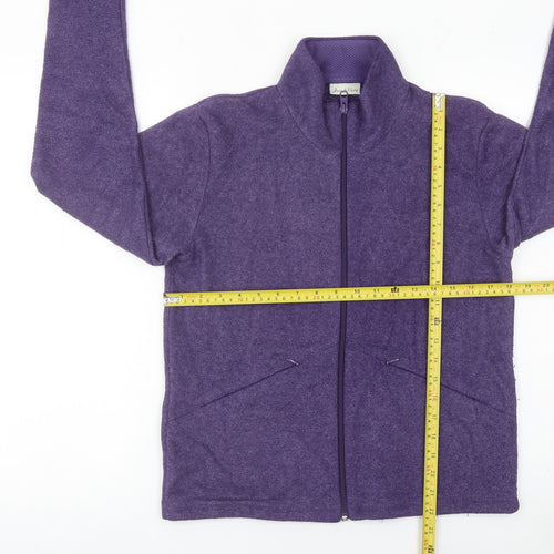 Joie de Vivre Women's Purple Fleece Jacket Size S Zip Casual