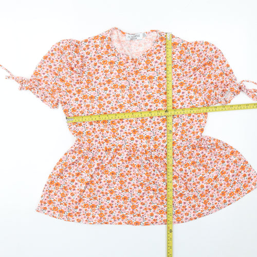 In The Style Womens Floral Tunic Blouse Size 14 Multicoloured