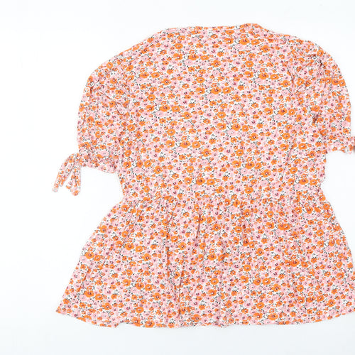 In The Style Womens Floral Tunic Blouse Size 14 Multicoloured