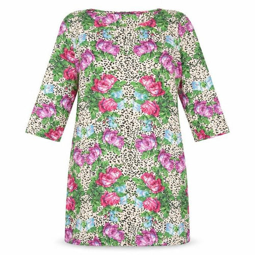 Next Women’s Multicoloured Floral Animal Print Shift Dress Size 12